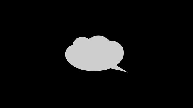Increase chat bubble animation. Symbol of conversation, dialogue and discussion.