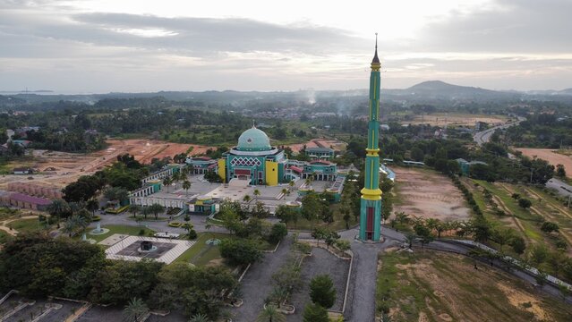mosque in the tanjung balai karimun of riau island indonesia	