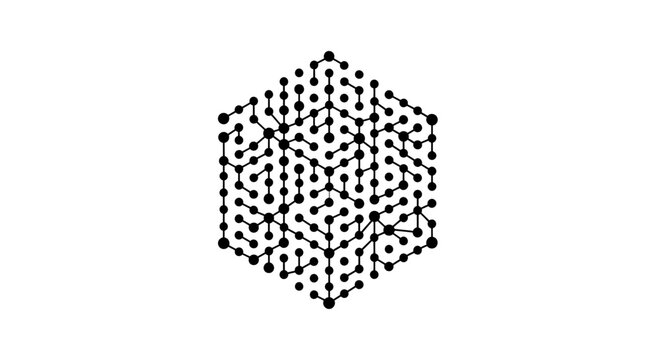 Abstract Hexagonal Network Node Pattern