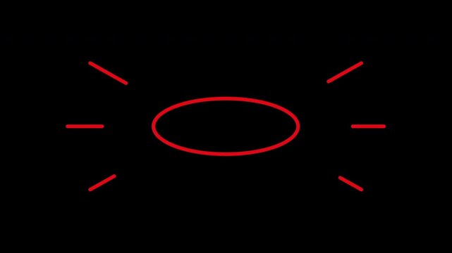 Red Hand Drawn Oval Circle with Multiple Arrows Pointing Inward Animation 4k video