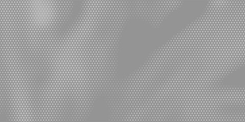 Fototapeta premium Hexagon halftone gradient texture. Abstract black grunge background. Geometric retro halftone tech wallpaper. Fading wavy hexagonal pattern backdrop. Vector vanishing honeycomb grunge bitmap overlay