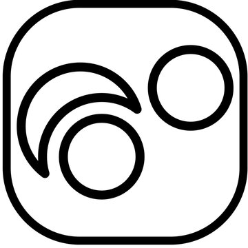cam eye moon icon, lol icon, cute shape for modern icon