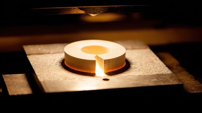 Nanotech-infused sealant hardening process, showcasing advanced material fabrication and industrial application in manufacturing.