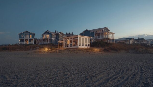 beachside residence created as a sand drawing