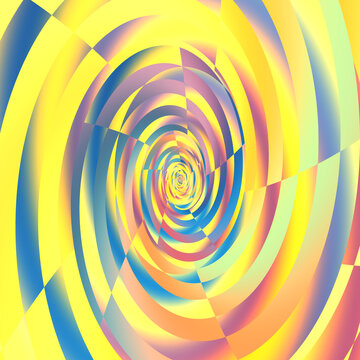 spirale con anelli concentrici multicolore, effetto vortice dinamico e ipnotico ideale per sfondi digitali, design moderni e progetti creativi ad alto impatto visivo