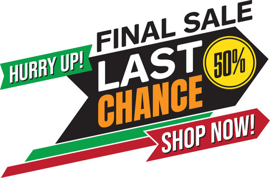 Last Chance Final Sale Vector Banner