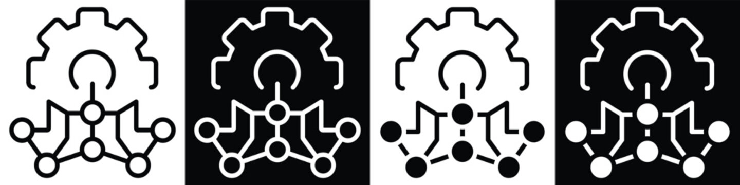 Organization Structure monochrome style