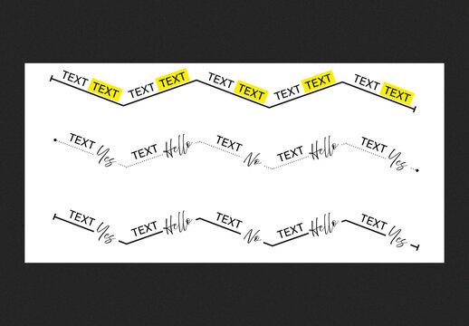 Text on Wave Line