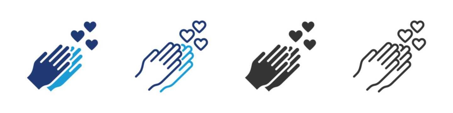 Gratitude icon set collection multi-style.