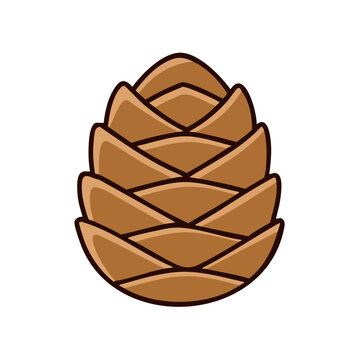 Brown Pine Cone With Layered Scales