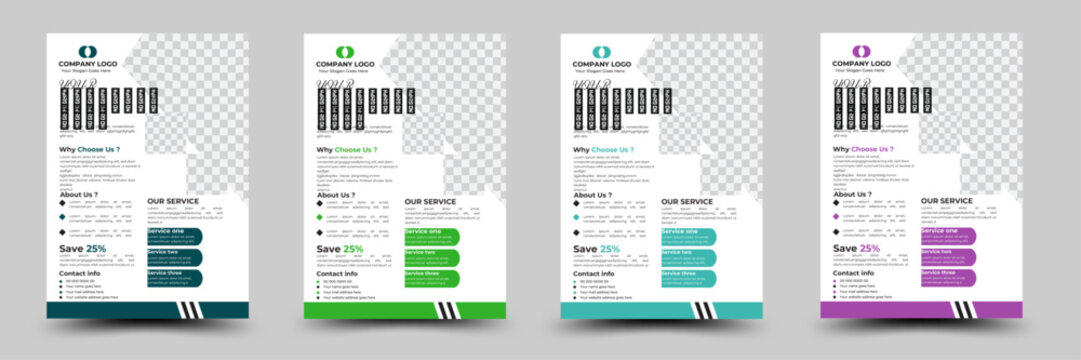 simple creative corporate business flyer design template, clean business flyer design, natural shape, vector illustration, layout.
