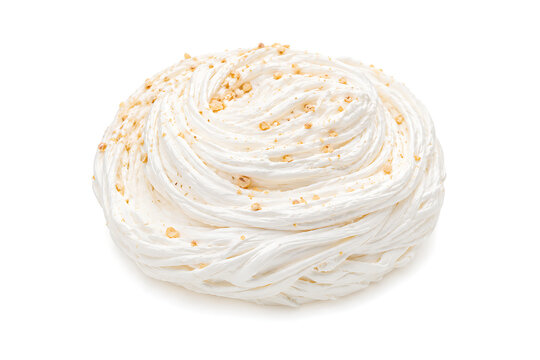 Uzbek nisholda whipped traditional sweet isolated on white