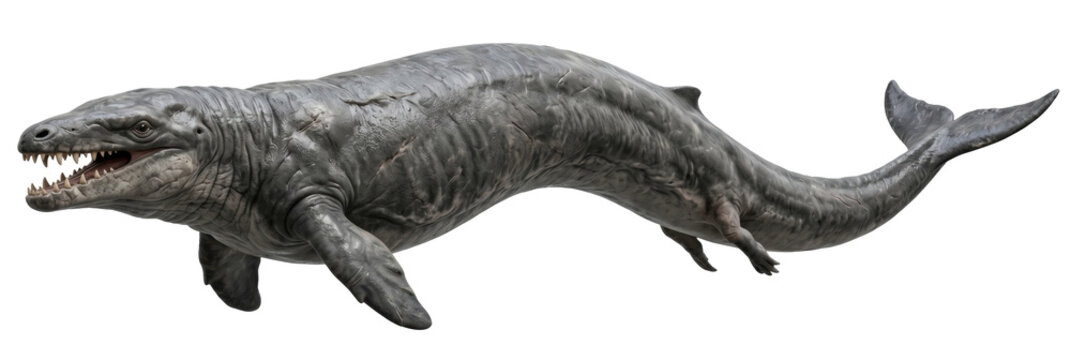 realistic basilosaurus (basilosaurus cetoides) isolated on transparent background