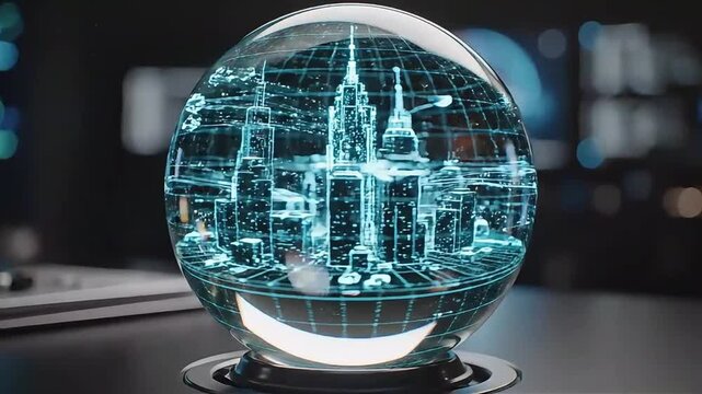 Digital city in a crystal ball
