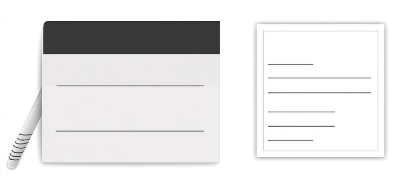 Simple notepad and framed paper template clean minimalist design corporate stationery
