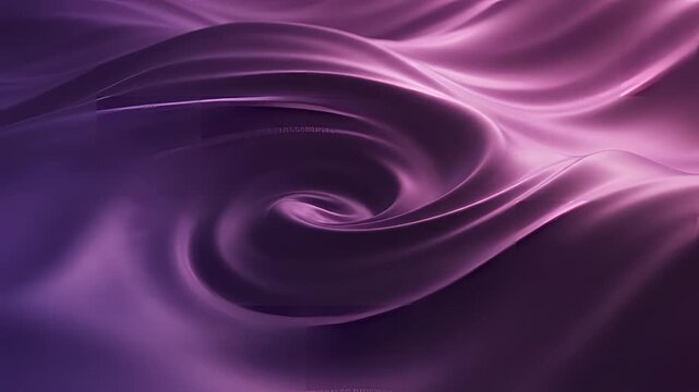 Abstract Swirling Purple Silk Fabric Flowing Smoothly.