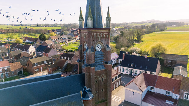 Eglise de Winnezeele dans les Flandres fran&ccedil;aises