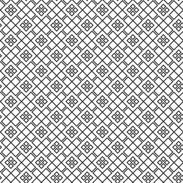 Geometric diamond line art seamless pattern