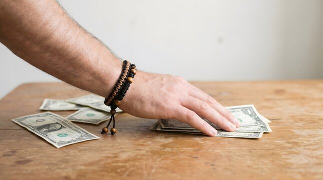 Muslim Hand Refusing Money - Riba Prohibition Concept Stock Image