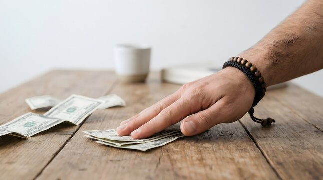Muslim Hand Refusing Money - Riba Prohibition Concept Stock Image