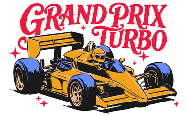 Build for speed. Car print design for t shirt, poster, sticker. Legend race. Road speed graphic print. Extreme racing. Full speed racing club © Tri