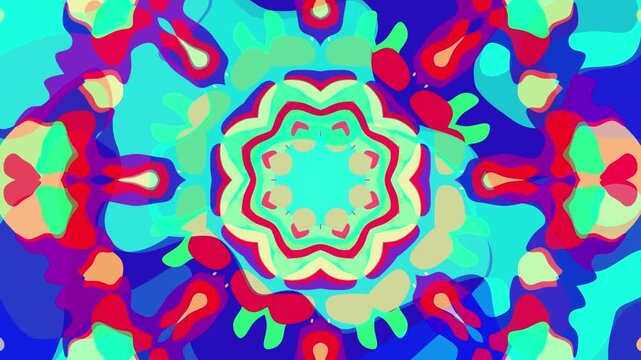 Animated colorful Abstract kaleidoscope pattern