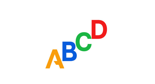 Colorful Alphabet Letters in Sequence.
