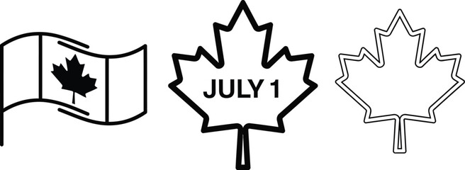 Canada day vector illustration festive happy canada day typography with maple leaf © BALAL