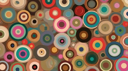 Fototapeta premium Colorful circles abstract design