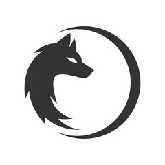 Wolf Crescent Moon Logo © Owex