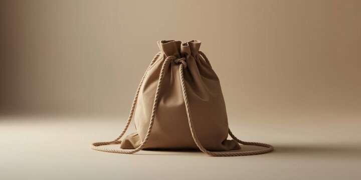Basic cinch sack featuring rope handle loops for convenient portability