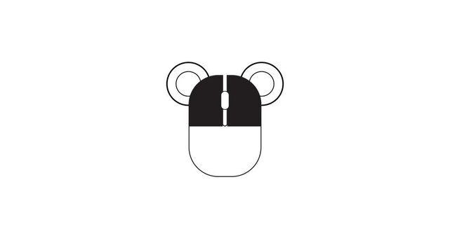 Rectangle icon representing a double finger tap animation isolated on white background