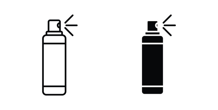 Spray icon simple illustration set. Black and white icons