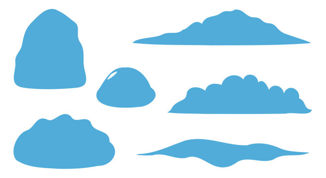Clouds vector collection. Cloud computing pack. Clouds collection. Cloud shapes pack. Vector. Transparent SVG version.