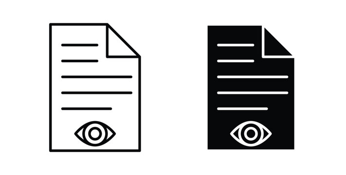 Watchlist icon simple illustration set. Black and white icons