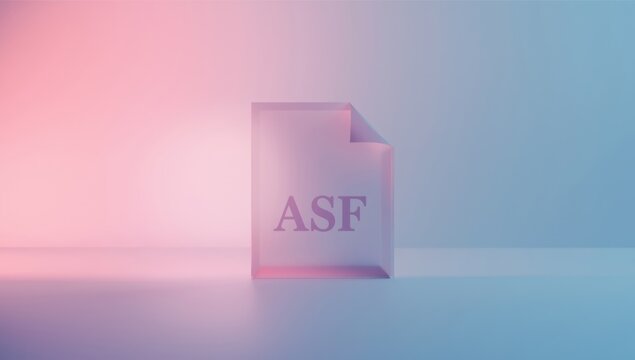 ASD File Concept on Soft Gradient Background Abstract Design, Copy Space