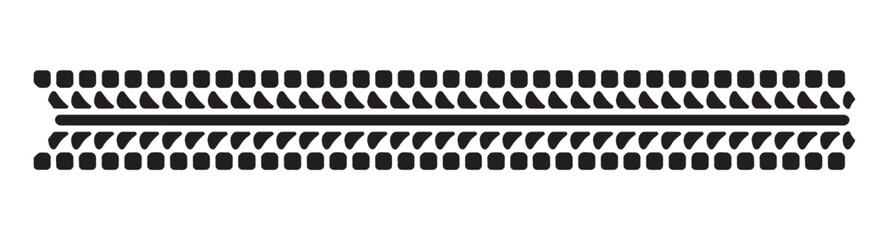 Auto Tire Tread Grunge Element, car and motorcycle wheel tyre tread pattern black tire print vector illustration isolated white background automotive design © Alamin by vision 2