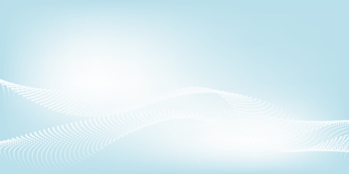 Light texture background with flowing white and blue dots wave pattern. Abstract digital background of big data technology.eps10