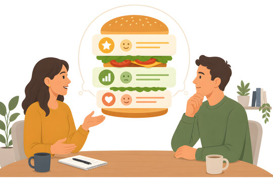 Feedback sandwich constructive communication illustration
