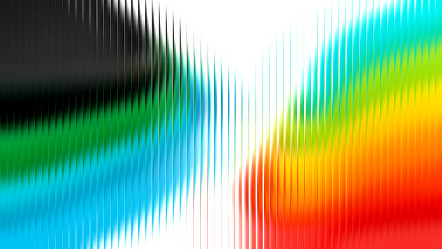 Vibrant abstract spectrum of colors blending during Juneteenth celebrations against a bright white background representing freedom and unity in a modern style