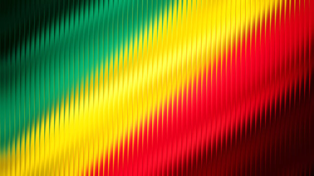 Vibrant Juneteenth celebration with flowing green yellow and red abstract patterns symbolizing freedom and heritage during a festive occasion