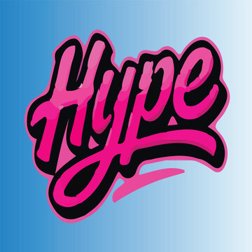 hype text with background