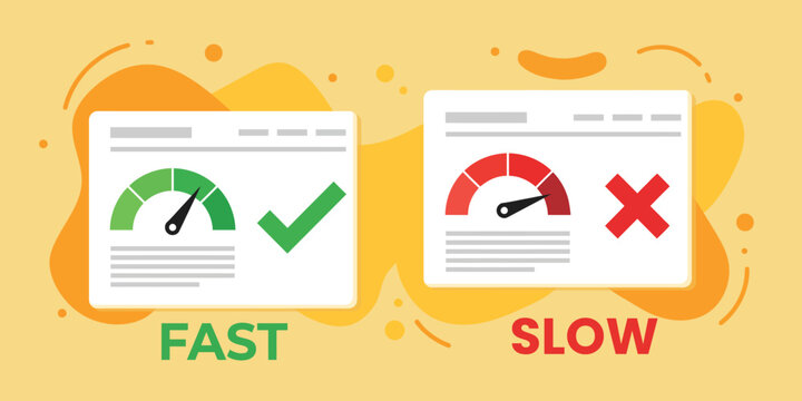 Website speed comparison fast vs slow loading pages