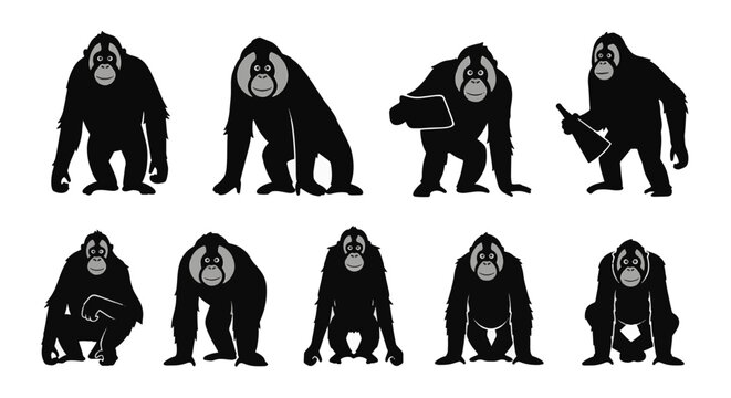 Flat design vector illustration set featuring a collection of modern icons, business characters, and digital technology symbols for web development and UI design applications.
