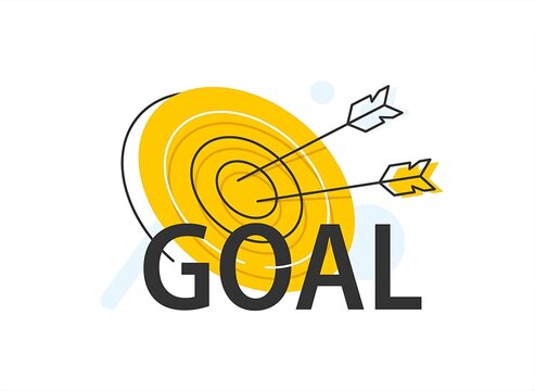 Arrow hitting target. Business concept