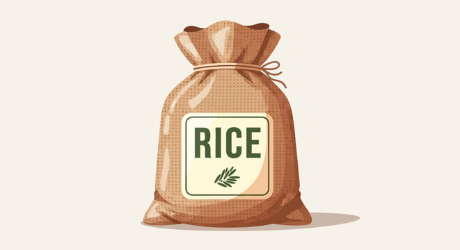 Brown bag of rice cereal.