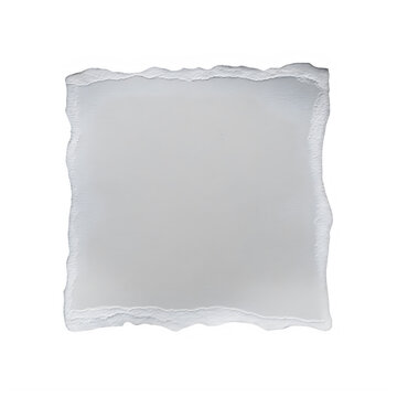 Blank white square pillow on bed