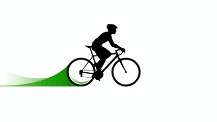 Fototapeta premium Environment Day Cycling, bicycle, bike rider, cycling icon, transportation symbol isolated on White Background vector eps silhouette