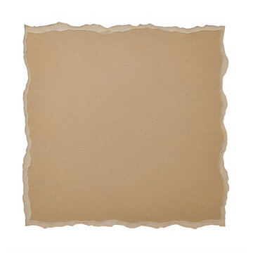 Old torn brown paper sheet with rough edges