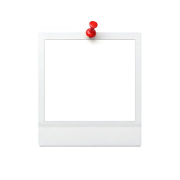 Red pushpin icon on blank square button